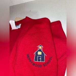 Cobmex Official School Sweater Merrywood School Red Sweater Vintage Small Ugly